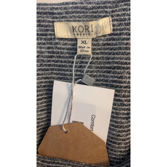 KORI Black and White Overall Romper Shorts, XL, NWT - Picture 5 of 7